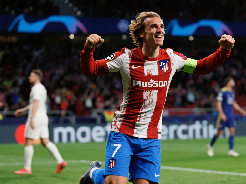 格里兹曼双响奠定胜局
面对欧冠的关键比